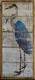 Blue Heron OR White Heron Large Wall Art on Reclaimed Wood