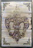 Fleur de Lis Gold Burgundy Wall Art