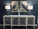 Blue Heron OR White Heron Large Wall Art on Reclaimed Wood