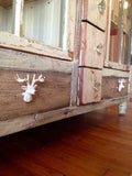 Window Cabinet w/Drawers/ Reclaimed Up-Cycled Furniture