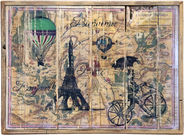 Map of France Vintage Wall Art