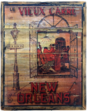 New Orleans "Le Vieux Carre"  French Quarter Wall Art