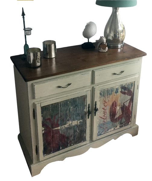 Beach Cabinet Chest - Lobster and Crab