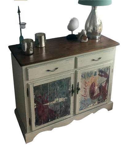 Beach Cabinet Chest - Lobster and Crab