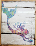 Mermaid Coastal Colorful Wall Art