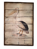 Reclaimed Wood Wall Art of Pelican