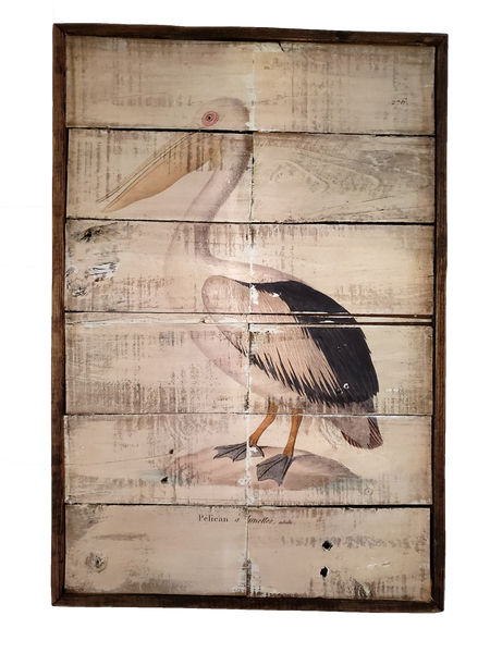 Reclaimed Wood Wall Art of Pelican