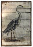 Blue Heron OR White Heron Large Wall Art on Reclaimed Wood