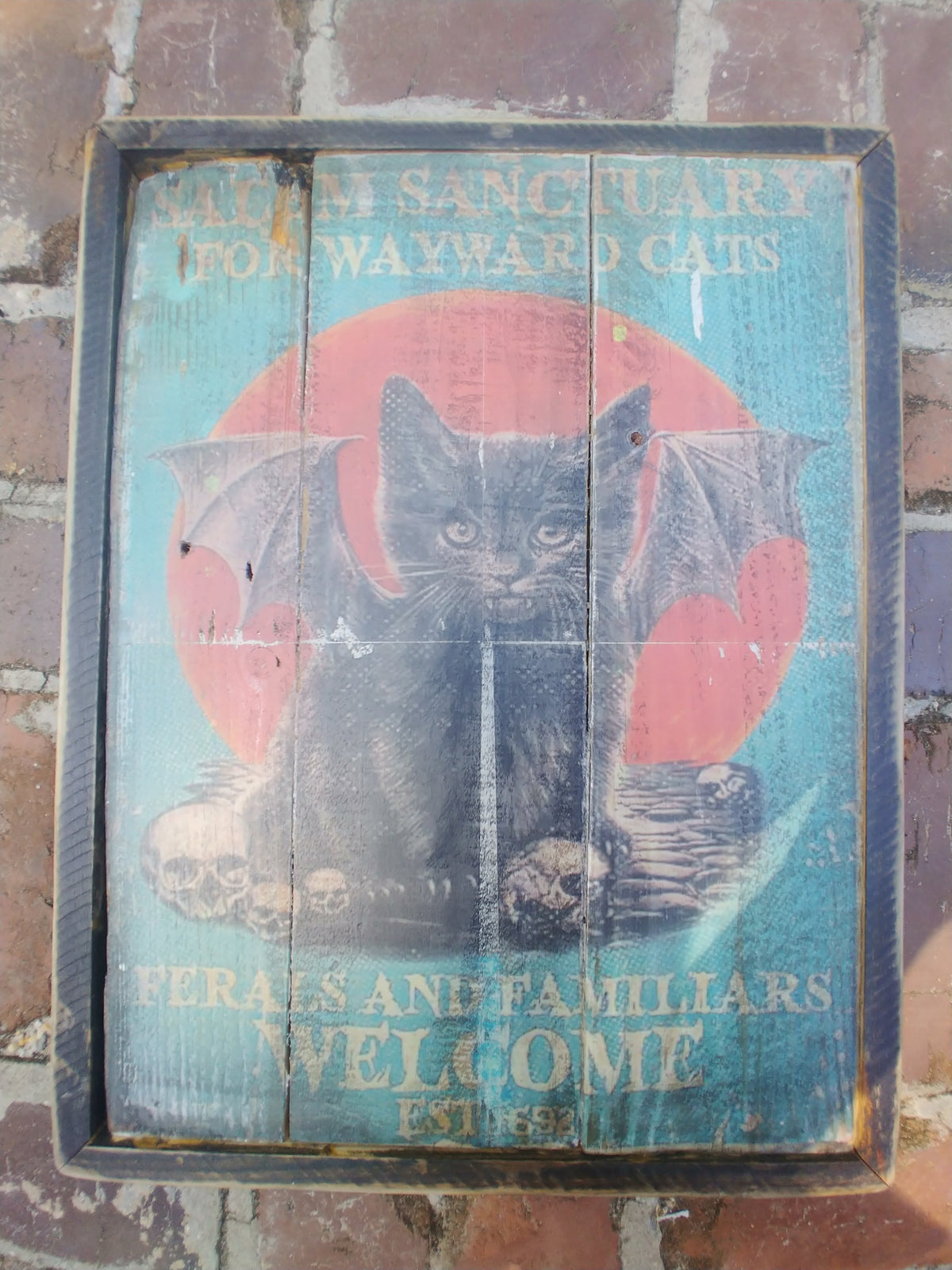 Halloween Wall Art!!! Black Vampire Kitten