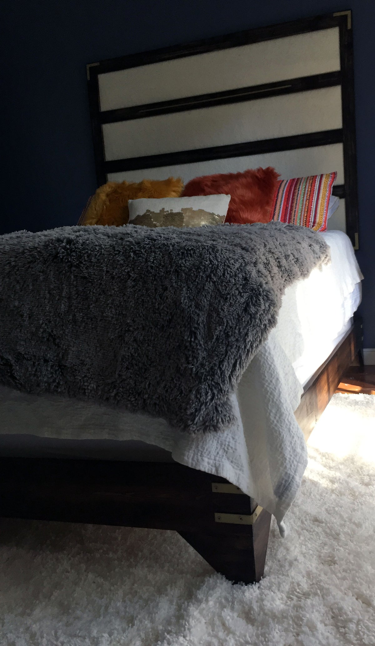 Wall Mounted Headboard and Platform Style Frame