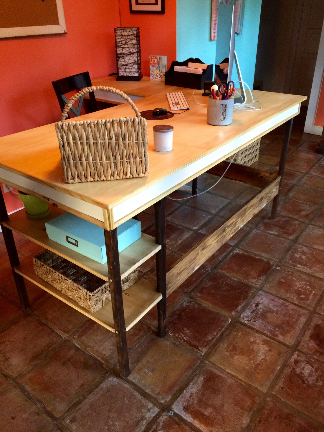 Desk designed and built by Echo and Ben