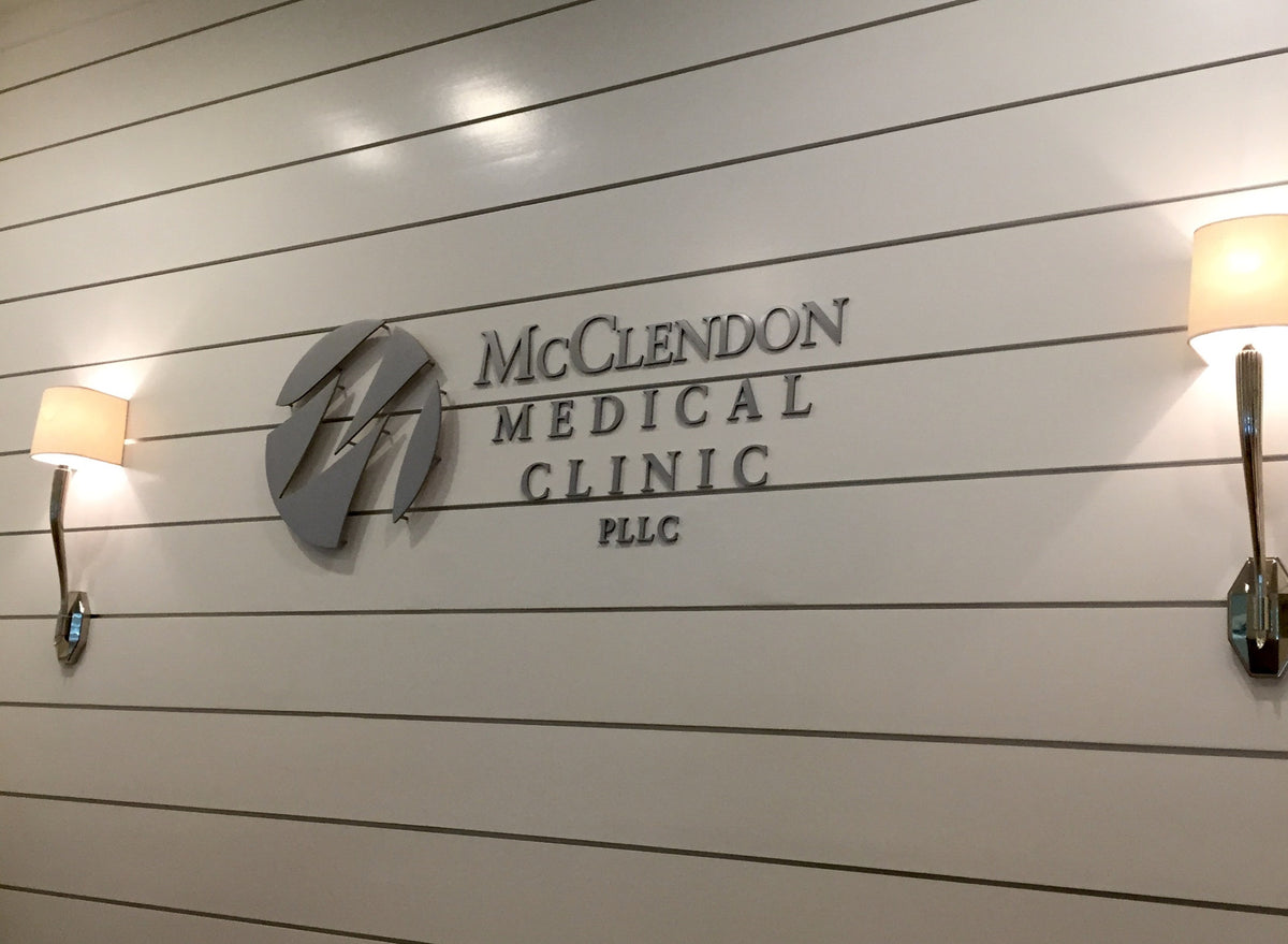 Logo sign install