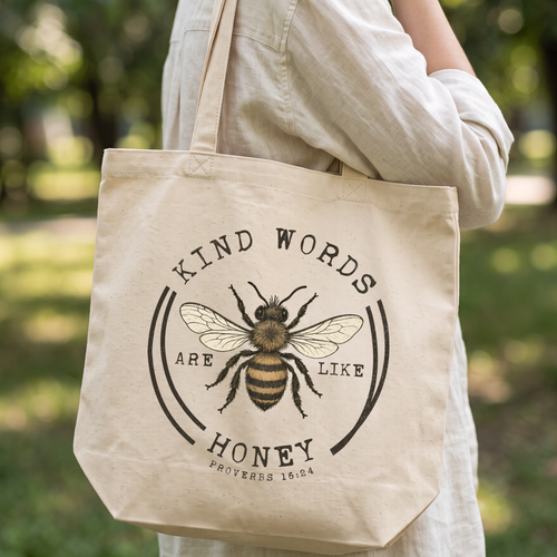 Brown Canvas Tote Bag with Pockets | Cotton Craft Bag