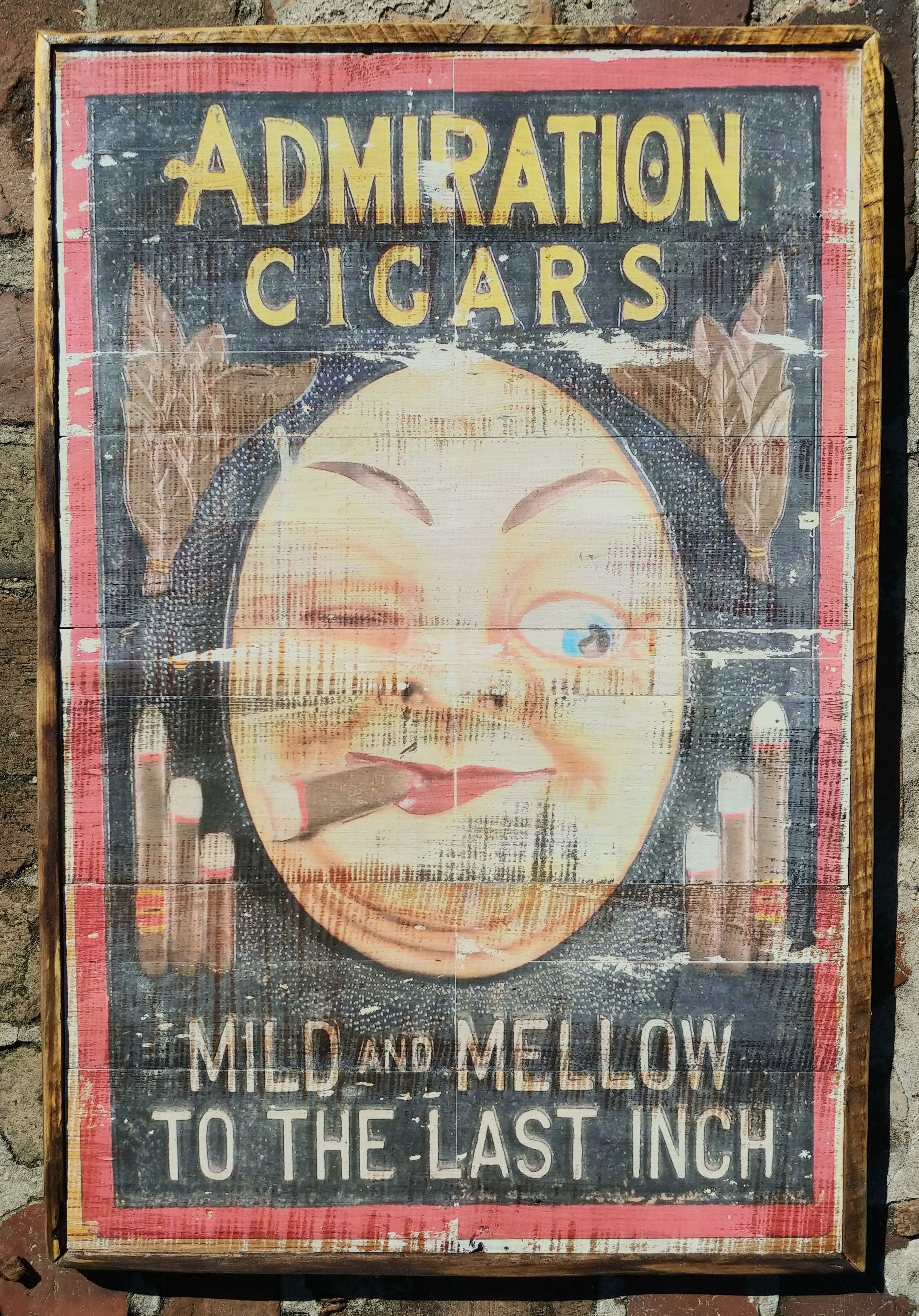 Man In The Moon w/Cigar Wall Art