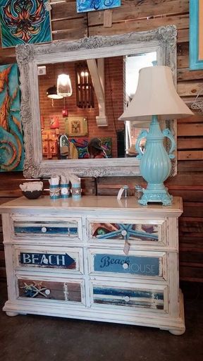 beach dresser Handcrafted Beach Theme 6 drawer dresser – Echo and Ben Artisan Decor