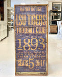 LSU Vintage Reclaimed Wood Wall Sign