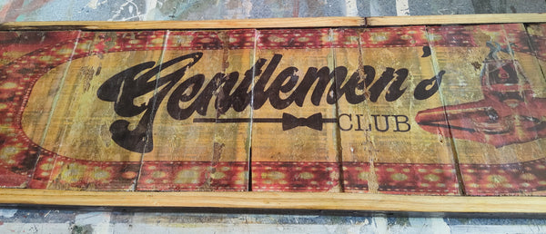 Gentlemen's Club Wall Art with Lounge and Drink