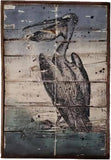 Reclaimed Wood Wall Art of Pelican