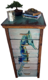 Seahorse Watercolor 6 Drawer Chest