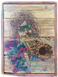 Trumpet Jazz Abstract Art on Reclaimed Wood New Orleans Wall Art
