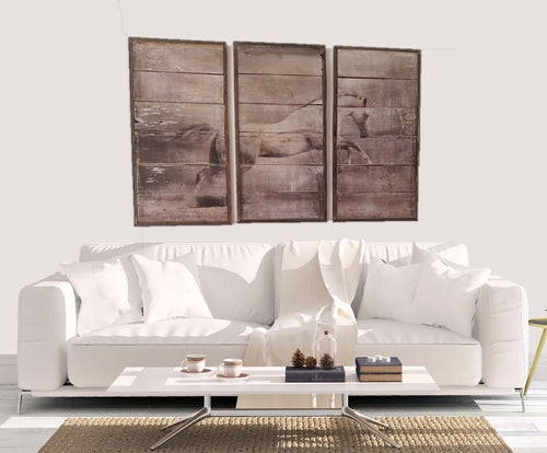 3 piece Horse wall art