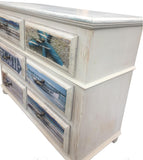Handcrafted Beach Theme 6 drawer dresser